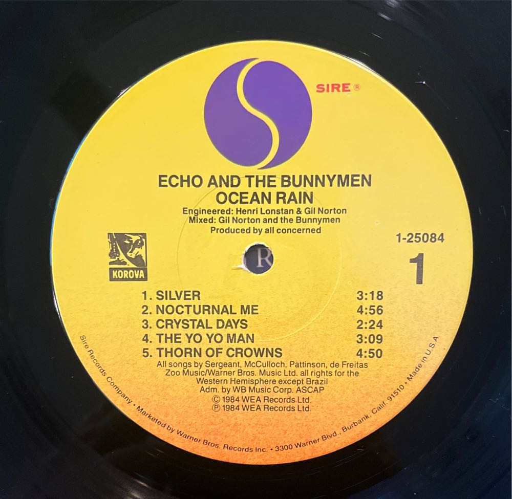 Ocean Rain - Echo & The Bunnymen (CD) music collectible [Barcode 852545003059] - Main Image 3