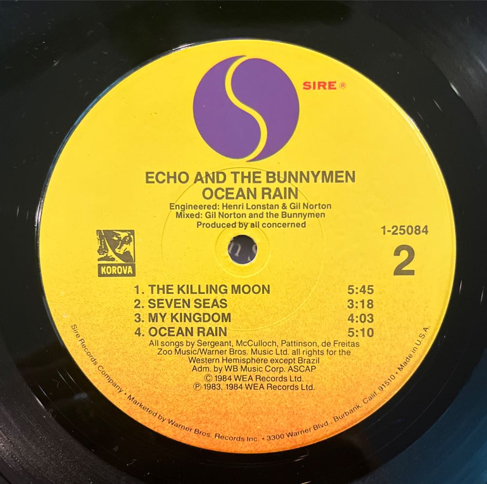 Ocean Rain - Echo & The Bunnymen (CD) music collectible [Barcode 852545003059] - Main Image 4