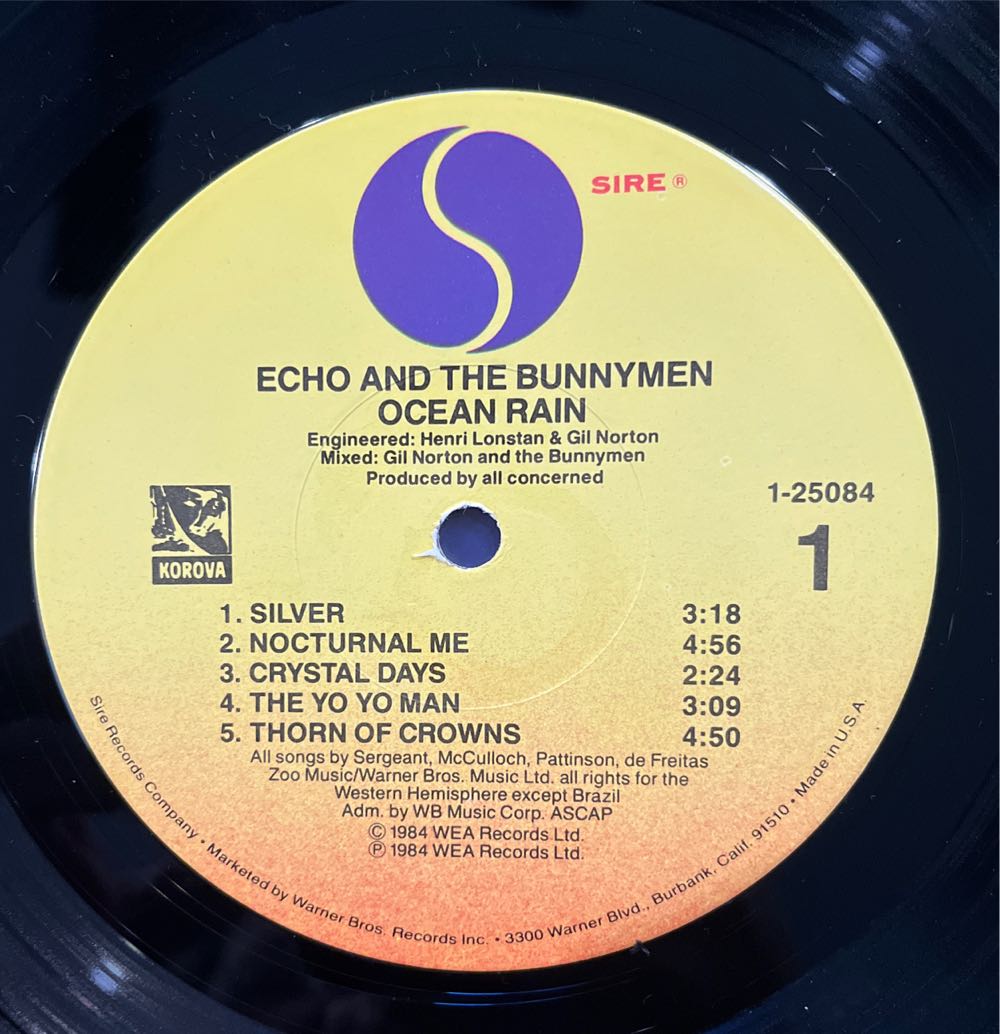 Ocean Rain - Echo & The Bunnymen (12”) music collectible - Main Image 3