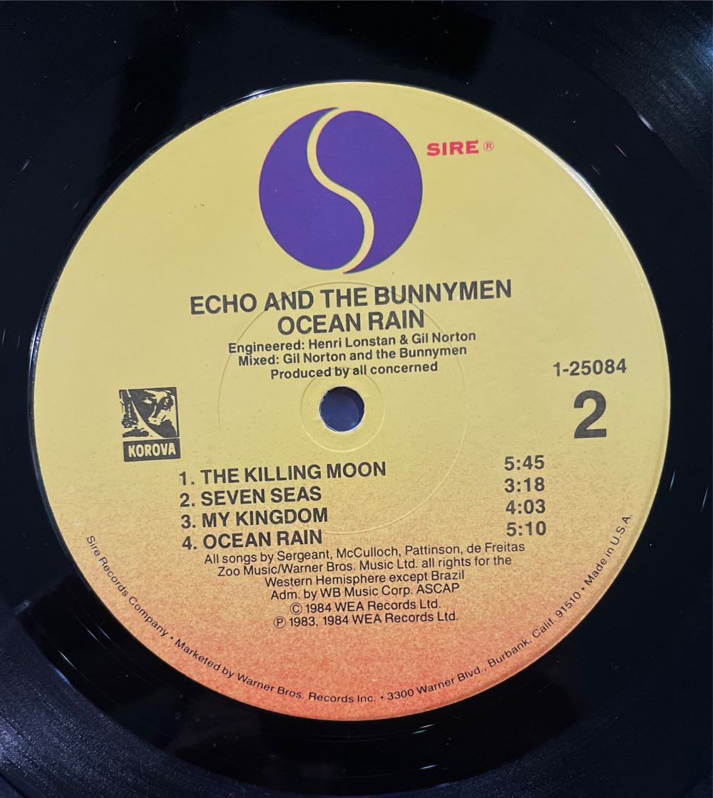 Ocean Rain - Echo & The Bunnymen (12”) music collectible - Main Image 4