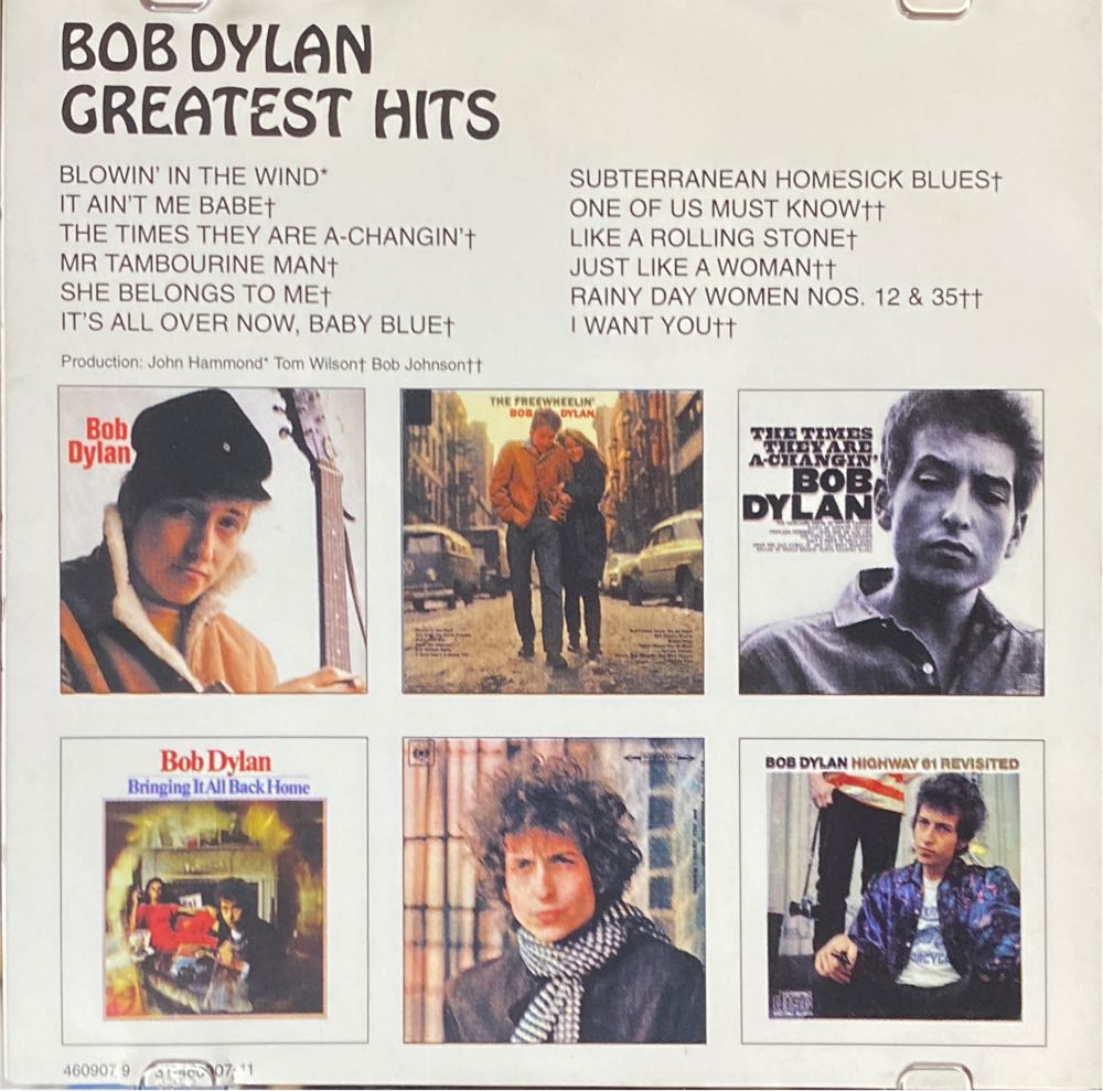 CD : Greatest Hits - Dylan, Bob (CD - 40:21) music collectible [Barcode 5099746090722] - Main Image 4