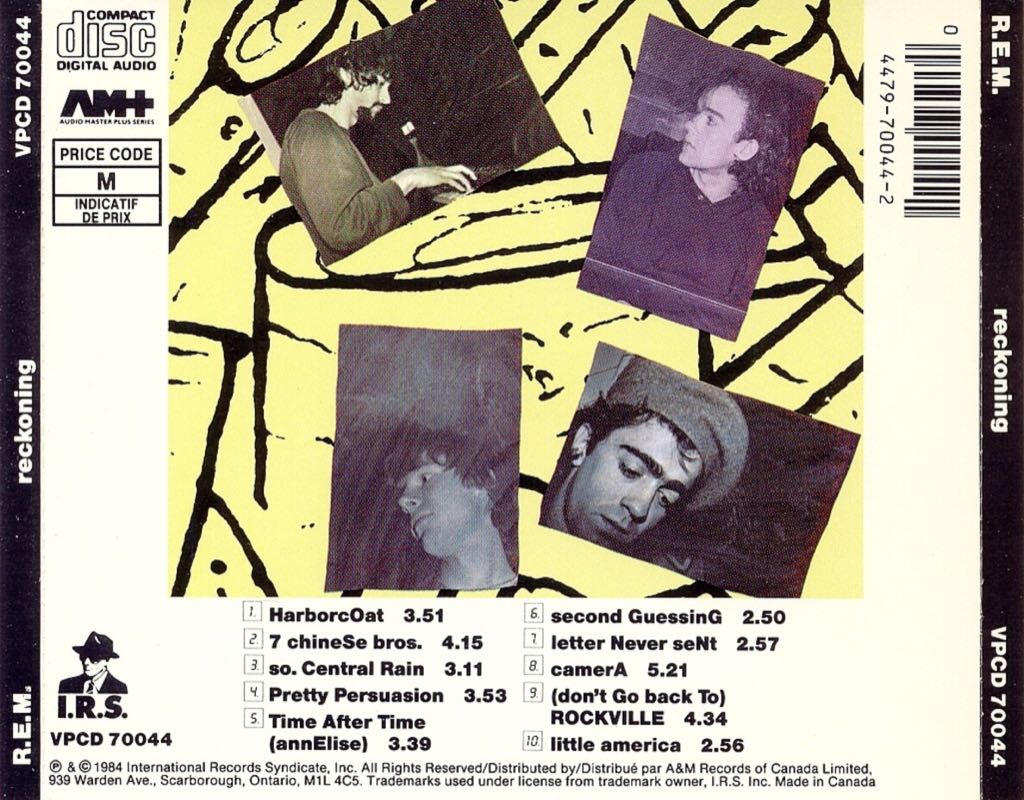 Reckoning - R.E.M. (CD - 5314) music collectible [Barcode 077771315923] - Main Image 2
