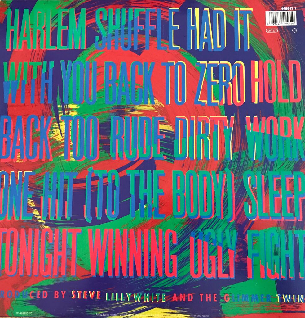 Dirty Work - The Rolling Stones (12”) music collectible [Barcode 5099746595319] - Main Image 2