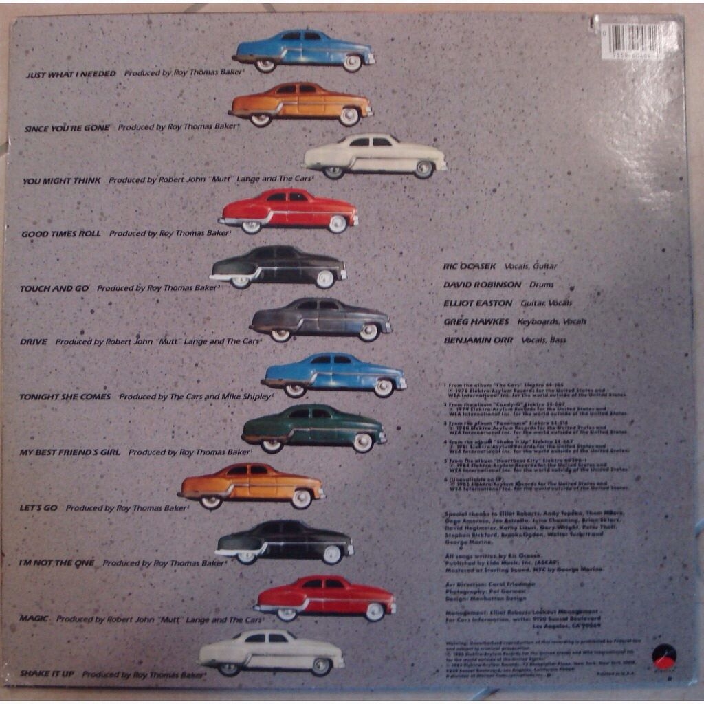The Cars-Greatest Hits - Cars, The (12”) music collectible [Barcode 075596046411] - Main Image 2