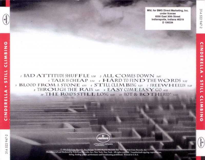 Still Climbing - Cinderella (MP3 - 53) music collectible [Barcode 731452294722] - Main Image 3