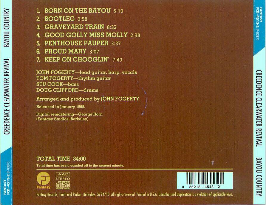 Bayou Country - Creedence Clearwater Revival (CD - 35) music collectible [Barcode 025218451321] - Main Image 2