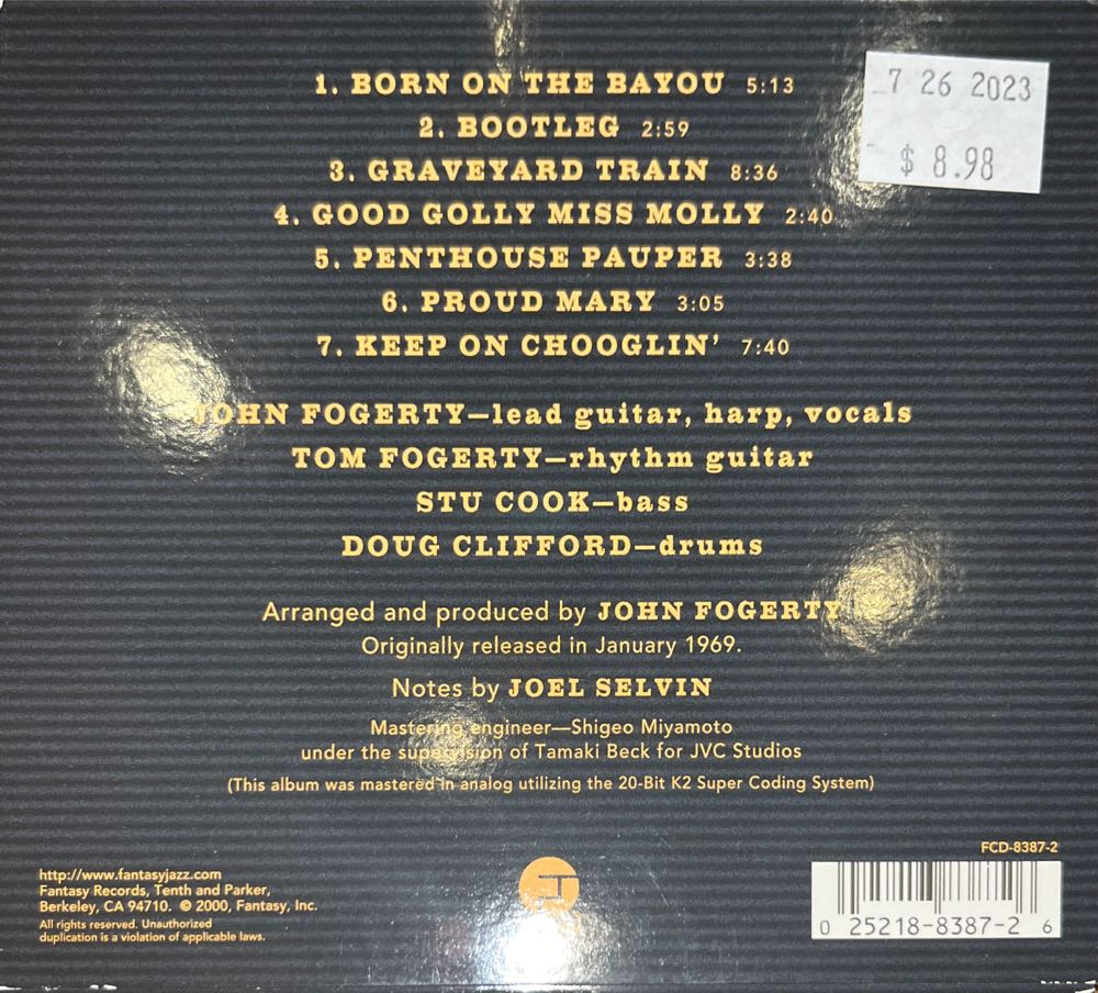 Bayou Country - Creedence Clearwater Revival (CD - 33) music collectible [Barcode 025218838726] - Main Image 2