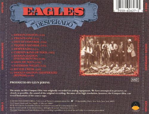 Desperado - Eagles (CD - 36) music collectible [Barcode 075596062756] - Main Image 2