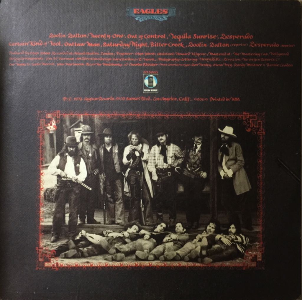 Desperado - Eagles (12” - 36) music collectible [Barcode 081227961664] - Main Image 2