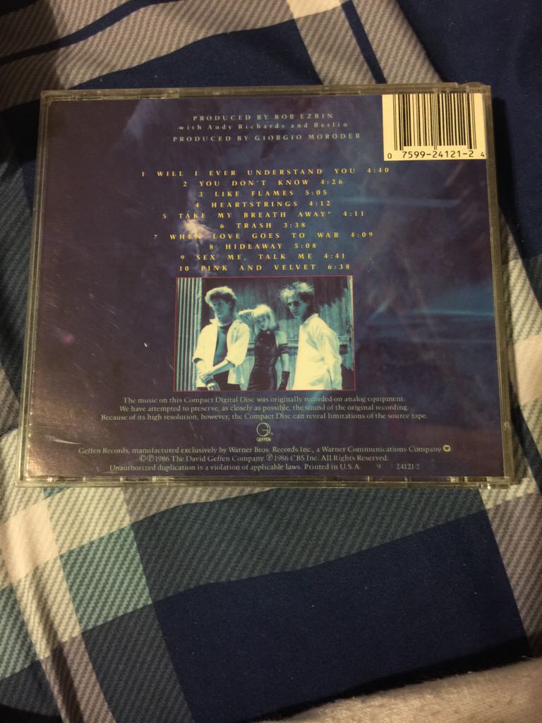 Count Three And Pray - Berlin (CD) music collectible [Barcode 075992412124] - Main Image 2