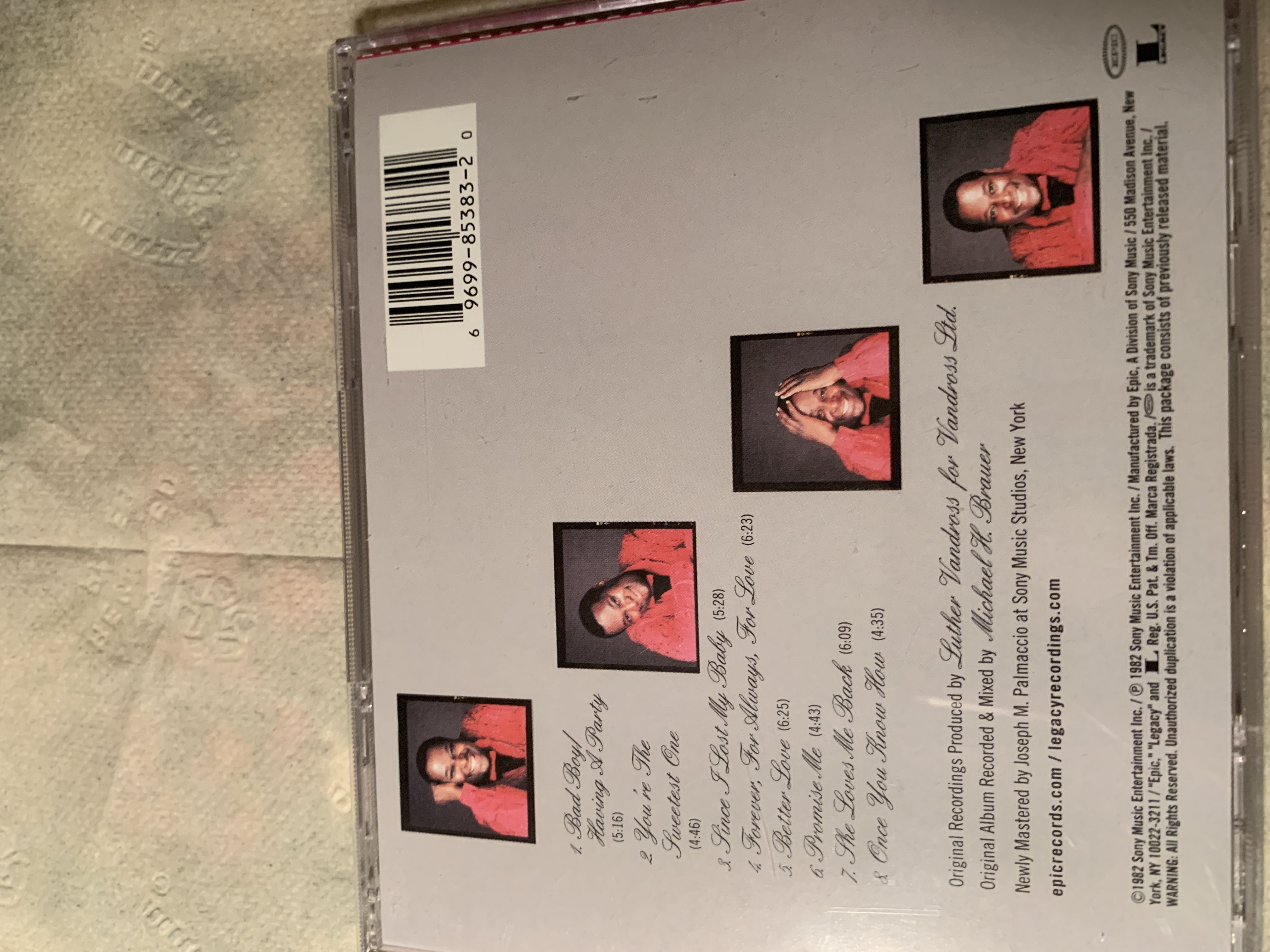 ForeverFor AlwaysFor Love - Vandross, Luther (CD) music collectible [Barcode 696998538320] - Main Image 2