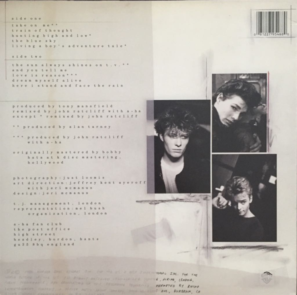 Hunting High And Low - A-HA (12” - 37) music collectible [Barcode 081227954680] - Main Image 2