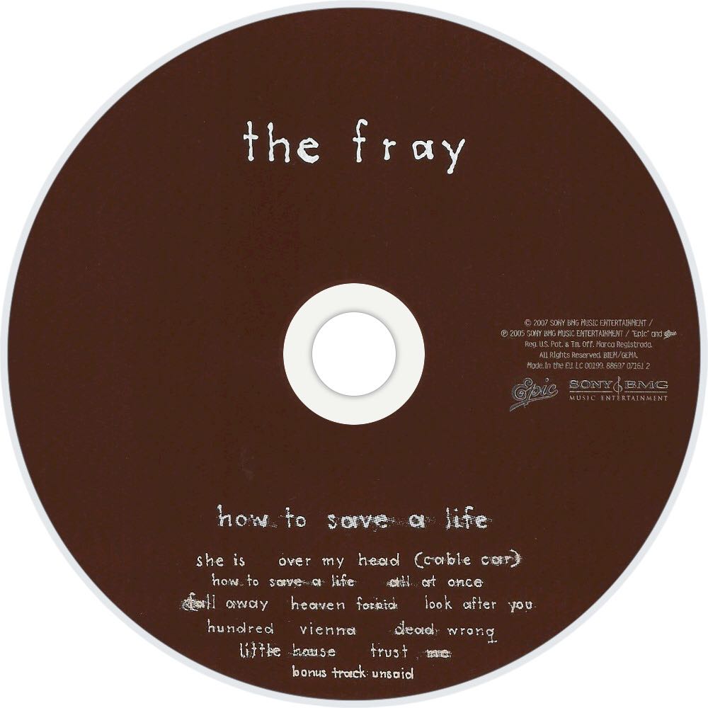 How To Save A Life - Fray, The (CD - 46) music collectible [Barcode 828768614327] - Main Image 2