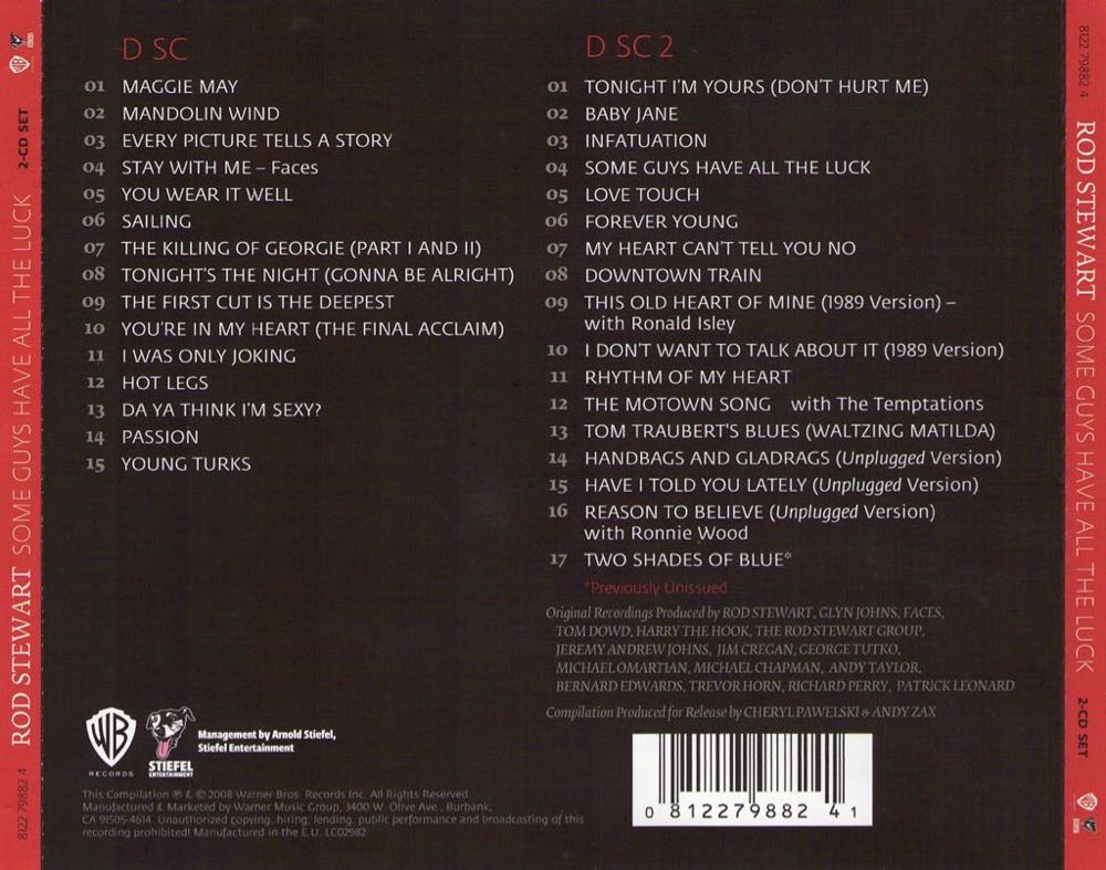 Some Guys Have All The Luck - Rod Stewart (CD) music collectible [Barcode 9340650002322] - Main Image 2