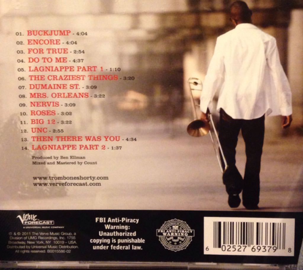 For True - Trombone Shorty (CD - 45) music collectible [Barcode 602527693798] - Main Image 2