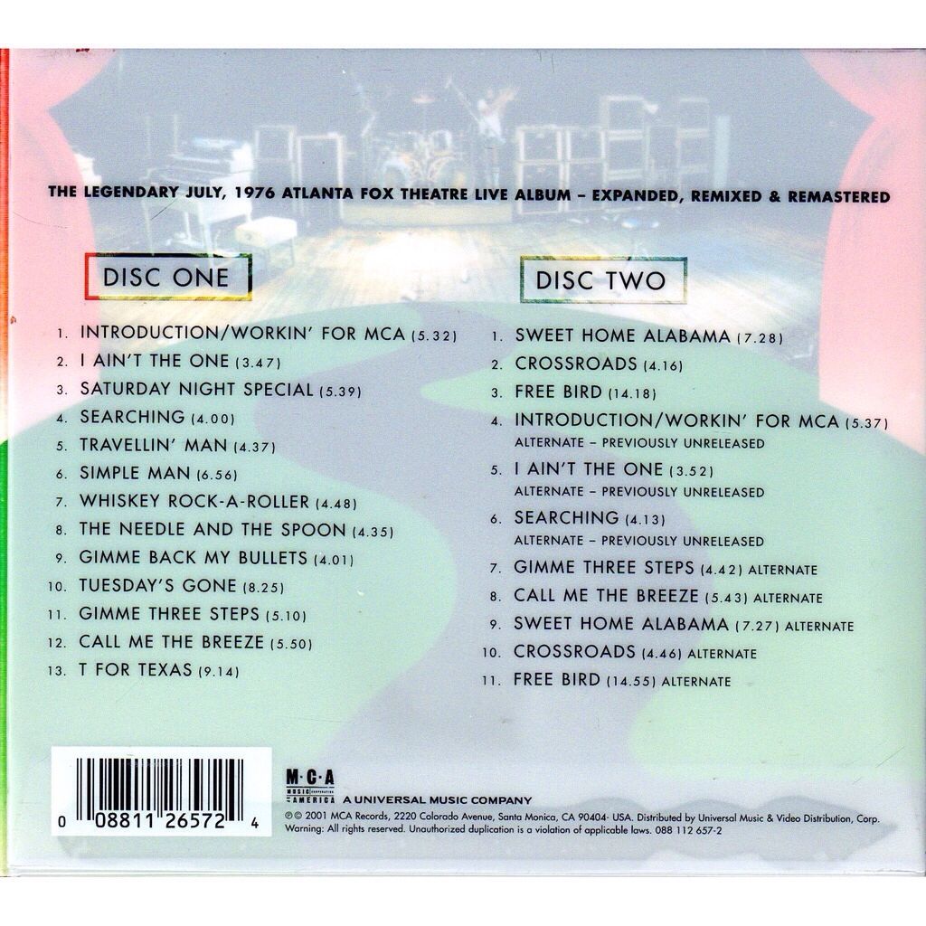 One More From The Road - Lynyrd Skynyrd (CD) music collectible [Barcode 008811153328] - Main Image 2