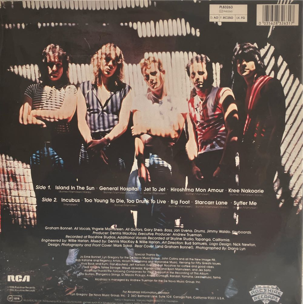 No Parole From Rock n Roll - Alcatrazz (12”) music collectible [Barcode 035628326317] - Main Image 2