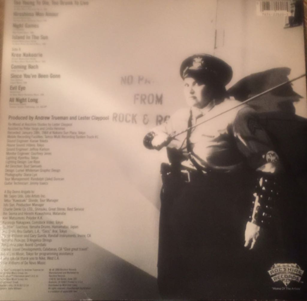 Live Sentence - Alcatrazz (12”) music collectible [Barcode 076742202019] - Main Image 2