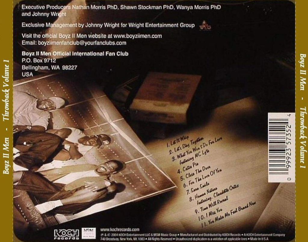 Throwback - Boyz II Men (CD - 53) music collectible - Main Image 2