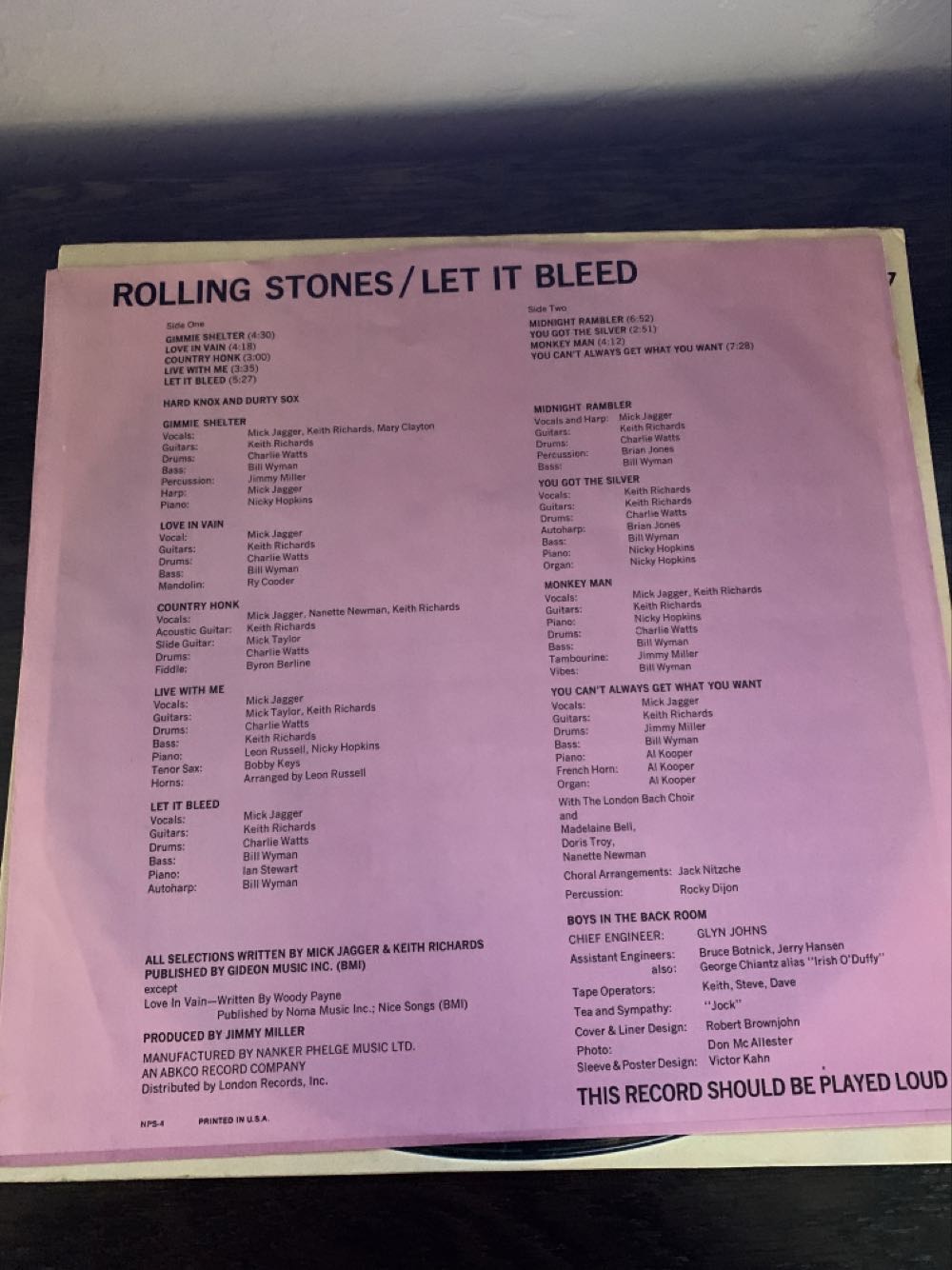 Let It Bleed - Rolling Stones (12” - 42) music collectible [Barcode 018771900412] - Main Image 4