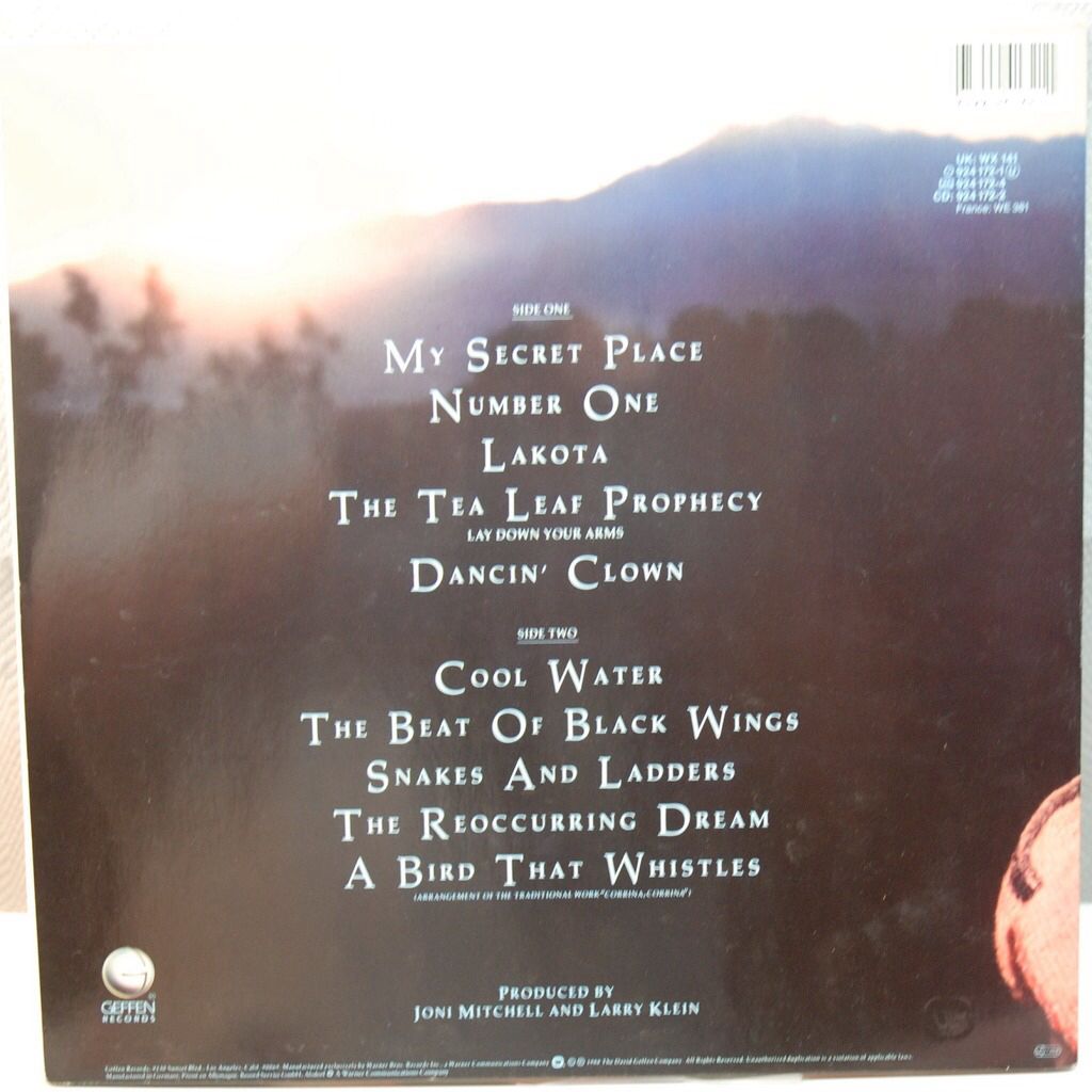 Chalk Mark In A Rain Storm - Mitchell, Joni (12”) music collectible [Barcode 075992417211] - Main Image 2