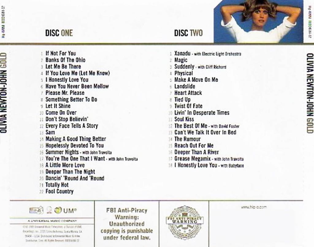 Gold [Disc 01] - Olivia Newton-John (CD - 74) music collectible - Main Image 2