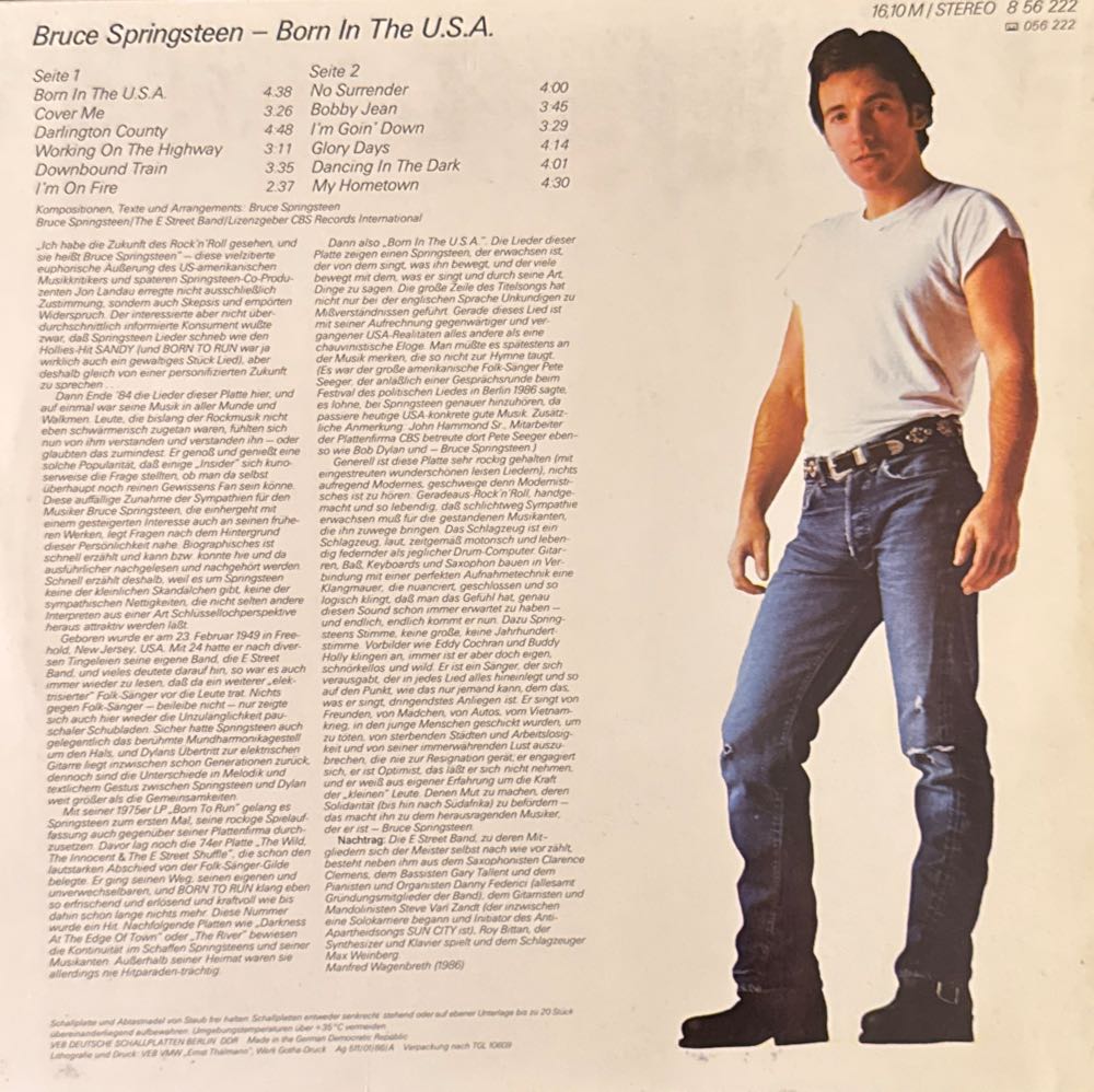 Born In The USA - Springsteen, Bruce (12” - 49) music collectible - Main Image 3