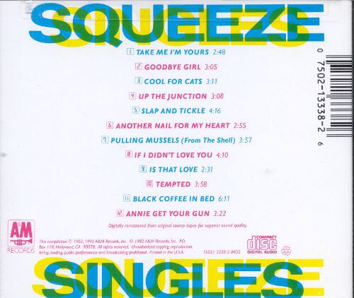 Singles - 45s And Under - Squeeze (CD) music collectible [Barcode 082839492225] - Main Image 2