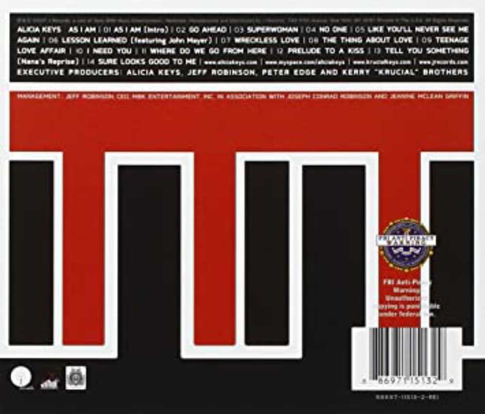 Alicia Keys As I Am - Alicia Keys (CD - 52) music collectible [Barcode 0886971824322] - Main Image 2