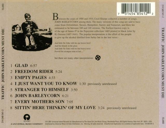 John Barleycorn Must Die - Traffic (12”) music collectible [Barcode 042284278027] - Main Image 2