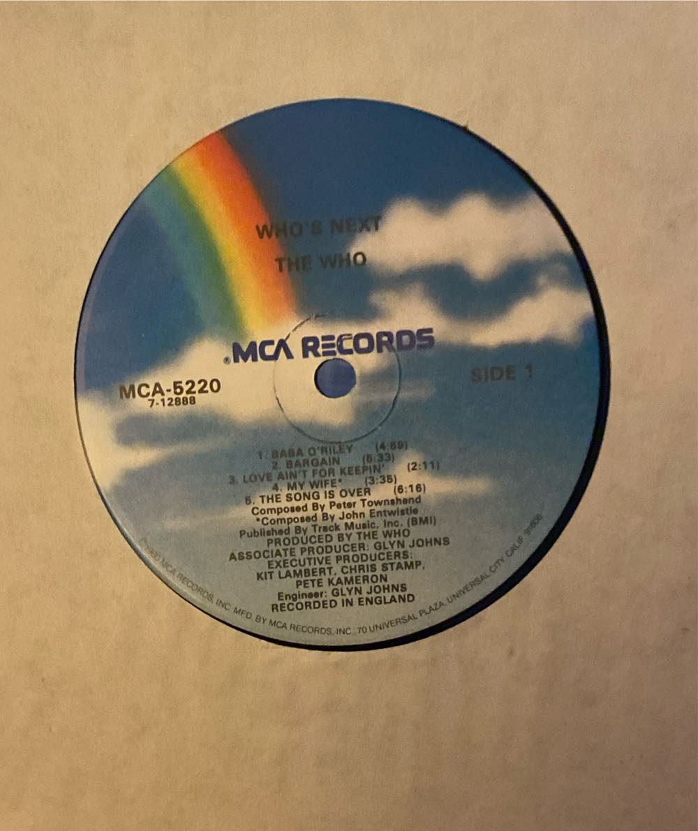 Who’s Next - Who, The ‎ (12”) music collectible - Main Image 3