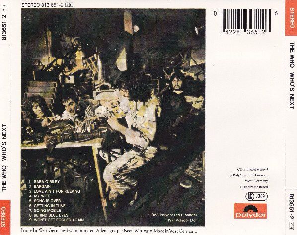 Who’s Next - Who, The (CD) music collectible - Main Image 2