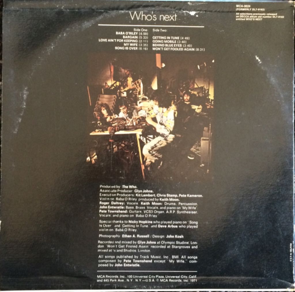 Who’s Next - Who, The (12”) music collectible - Main Image 2