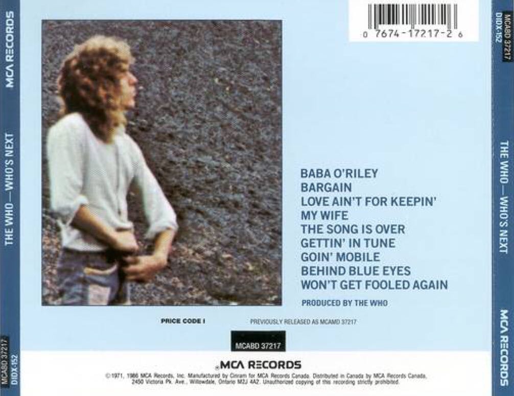 Who’s Next - Who, The (CD) music collectible - Main Image 2