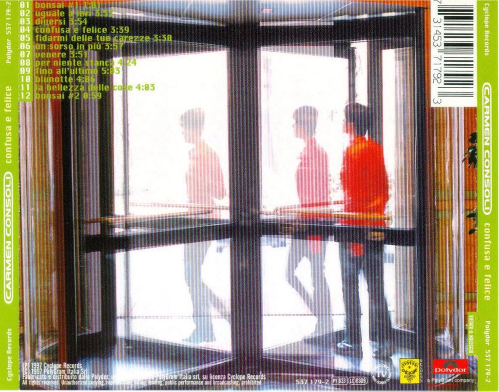 Confusa e Felice - Consoli, Carmen (CD) music collectible [Barcode 731453717923] - Main Image 2