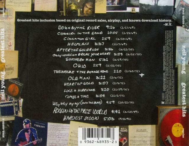 Greatest Hits - Young, Neil (CD - 76) music collectible [Barcode 093624893523] - Main Image 2