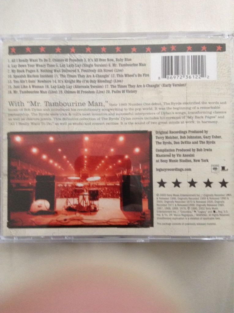 The Byrds Play Dylan - Byrds, The (CD) music collectible [Barcode 886972361222] - Main Image 2