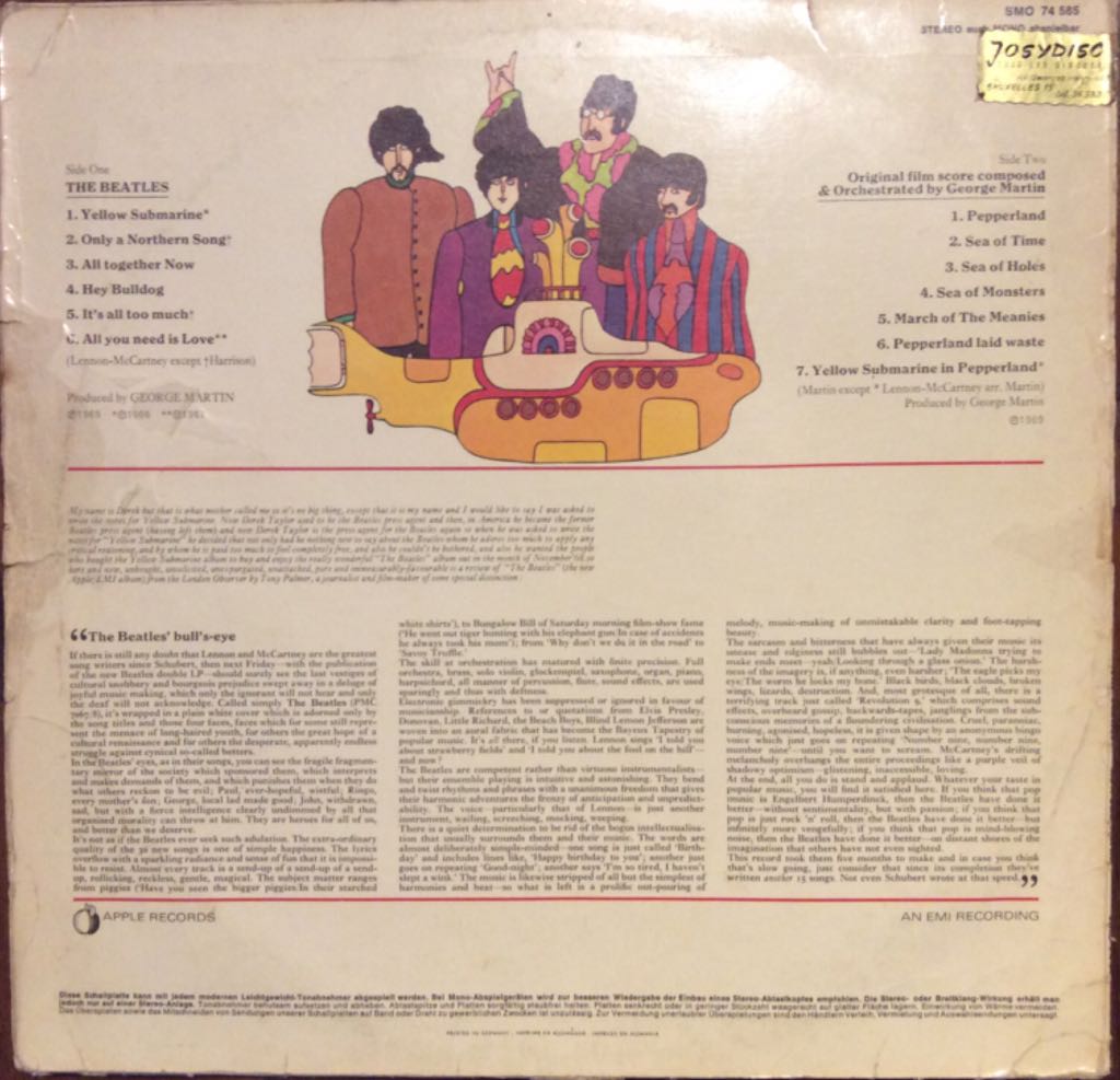 Yellow Submarine - Beatles (12” - 4012) music collectible - Main Image 2