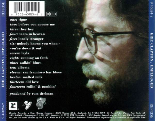 Unplugged - Clapton, Eric (CD - 61) music collectible [Barcode 777497500916] - Main Image 2