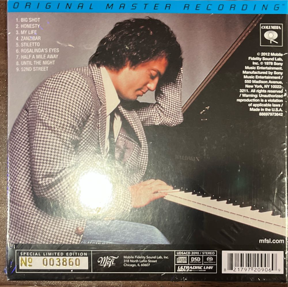 52nd Street - Joel, Billy (SACD - 38) music collectible [Barcode 821797209069] - Main Image 2