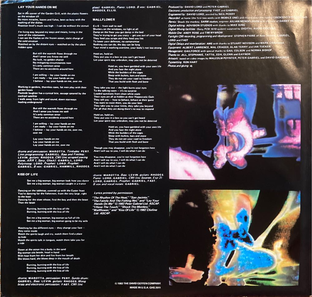 Peter Gabriel (Security) - Gabriel, Peter (12” - 46) music collectible [Barcode 075992201117] - Main Image 4