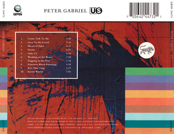 Us - Peter Gabriel (CD - 58) music collectible [Barcode 720642447321] - Main Image 3