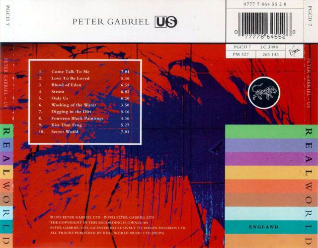 Us - Gabriel, Peter (12” - 58) music collectible - Main Image 2