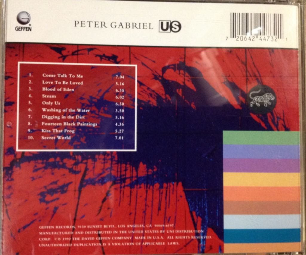 Us - Gabriel, Peter (CD) music collectible - Main Image 2