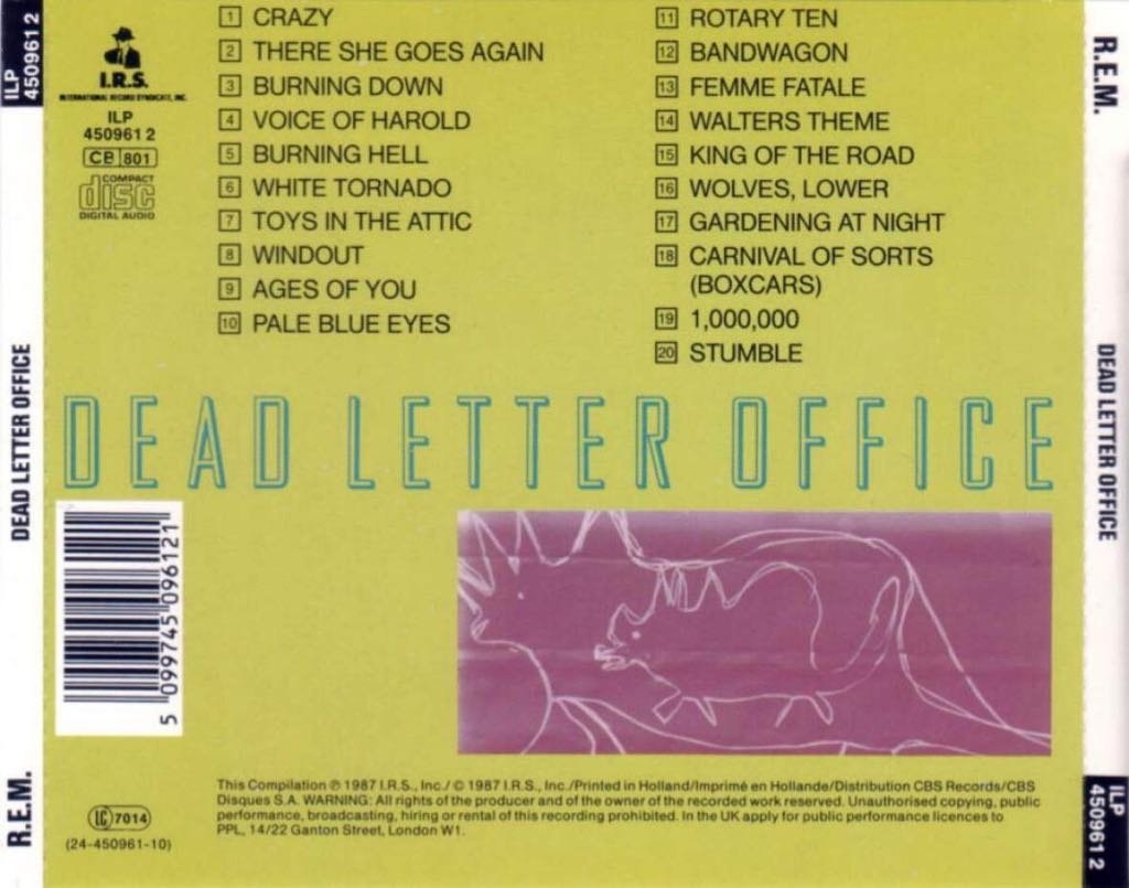 Dead Letter Office - REM (CD) music collectible - Main Image 2