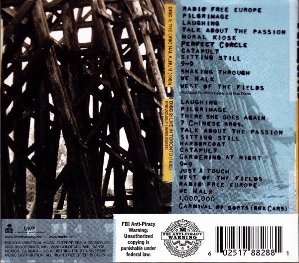 Murmur - R.E.M. (CD) music collectible [Barcode 602517882881] - Main Image 2