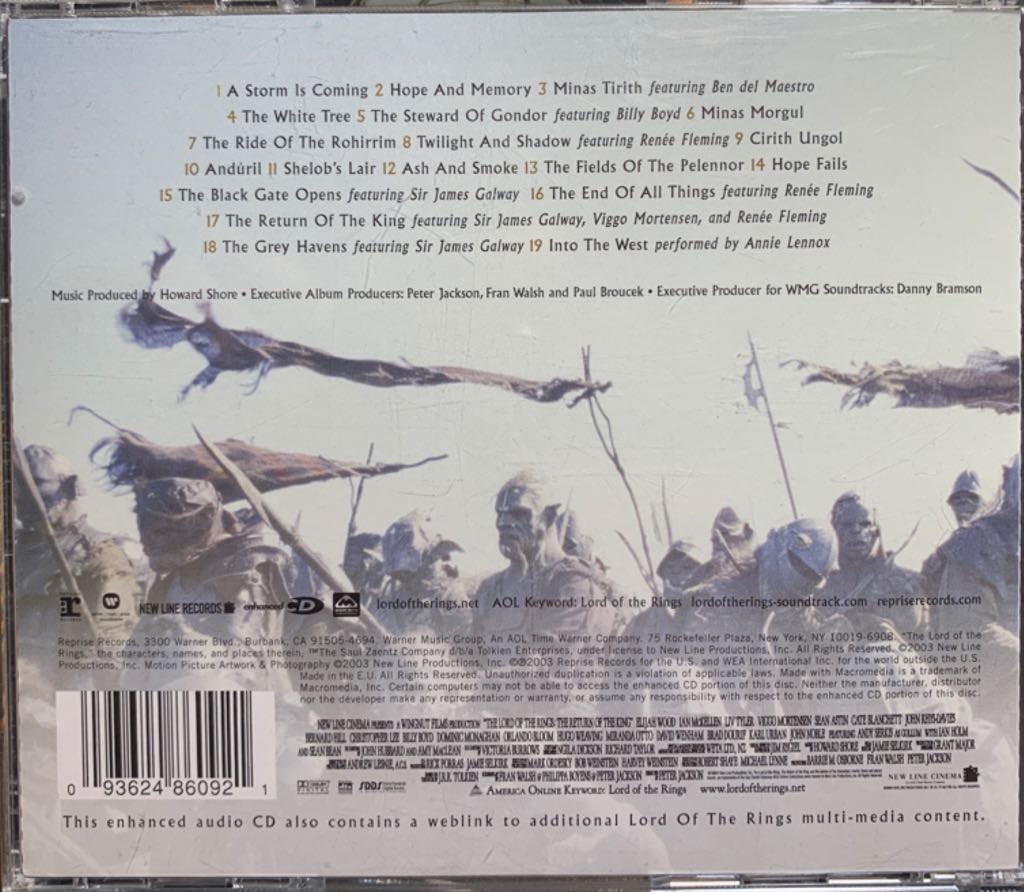 The Return Of The King - Lord of the Rings - Howard Shore (CD) music collectible [Barcode 093624860921] - Main Image 2