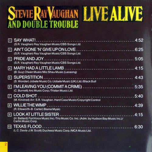 Live Alive - Stevie Ray Vaughan (CD - 70) music collectible - Main Image 2