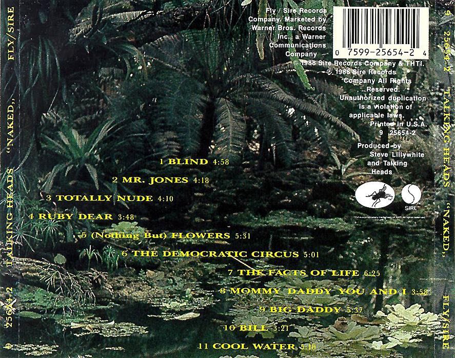 Naked - Talking Heads (Cassette - 52) music collectible [Barcode 075992565448] - Main Image 2