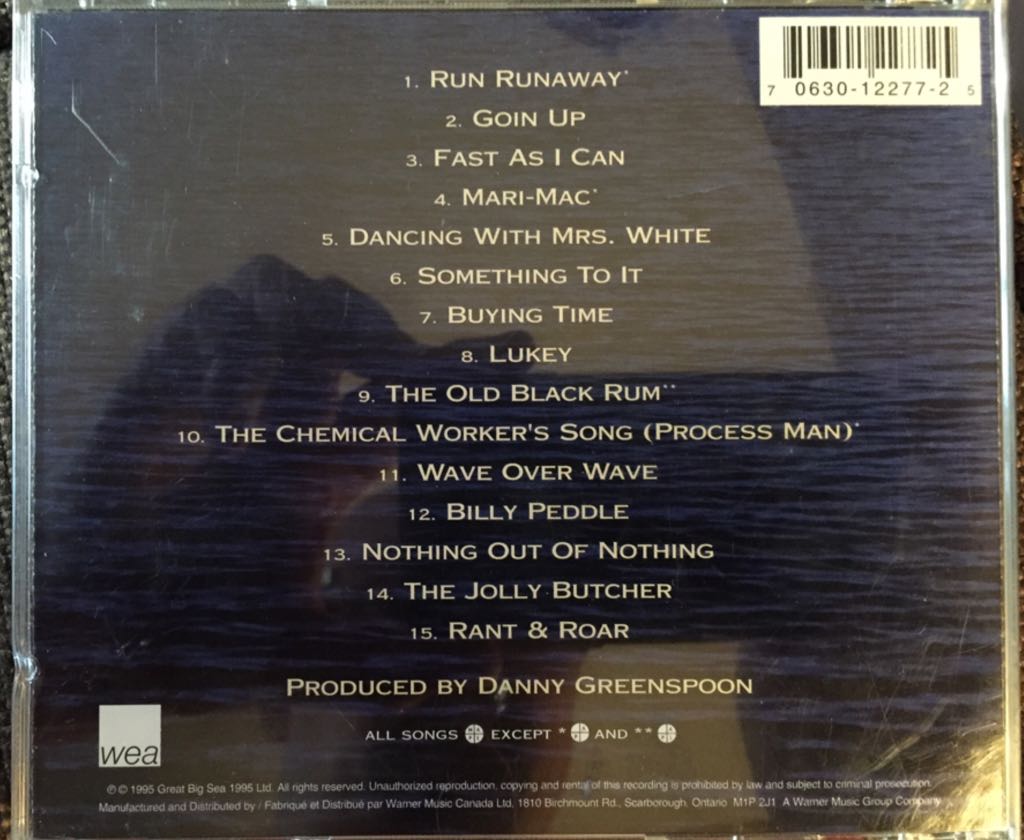 Up - Great Big Sea (CD - 44) music collectible [Barcode 706301227725] - Main Image 2